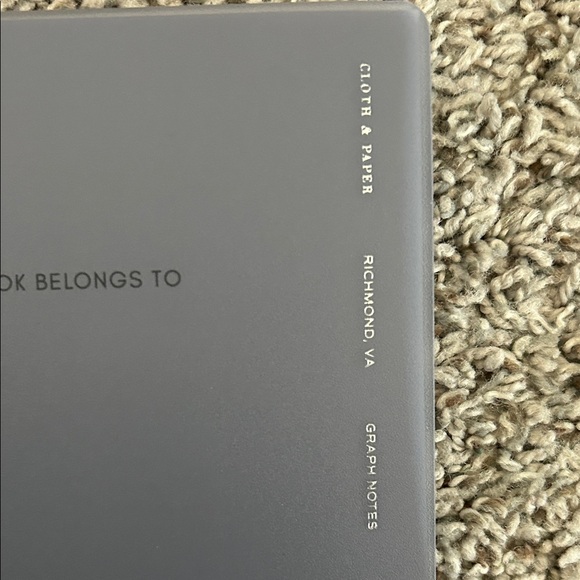 Cloth and Paper Graph Spiral Notebook - Picture 2 of 3